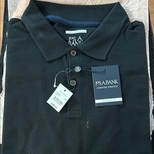 Jos. A. Bank Black Tailored-Fit Polo with Tags